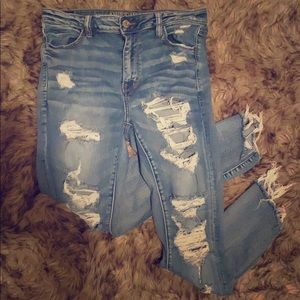 Distressed American Eagle Jeans